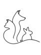 cat dog and rabbit logo