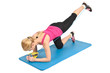 Female kneeling butt blaster using rubber resistance band