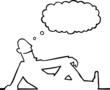 Person daydreaming