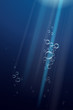 Vektor: Underwater scene with bubbles and light rays. Vector file. Underwater scene with bubbles and light rays. Vector file.