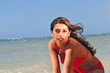 ragazza sexy in spiaggia  a santo domingo