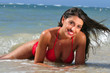 ragazza sexy in spiagia  a santo domingo