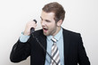 The manager on the phone The manager on the phone