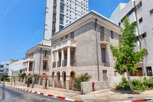 Photo: Street in Tel Aviv twin building, Israel Street in Tel Aviv twin building, Israel