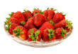 delicious bowl of fresh strawberries, isolated