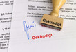 Stempel: Gekündigt