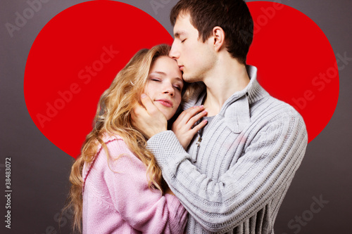 Photo: Young romantic valentine's couple Young romantic valentine's couple
