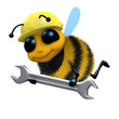 3d Bee does some maintenance with his spanner