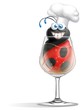 coccinella cuoco nel calice