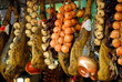 counter with hanging products at spring fair in barcelona