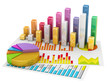 Graph diagram pie chart 3d