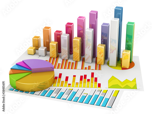 Illustration: Graph diagram pie chart 3d Graph diagram pie chart 3d