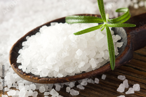 Photo: Sea salt and rosemary Sea salt and rosemary