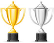 Vector: Gold and silver cup Gold and silver cup