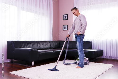 Photo: Young men living in the vacuum. Young men living in the vacuum.