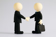 Ballhead handshake on white background3