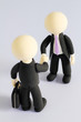Ballhead handshake on white background7