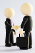 Ballhead handshake on white background9