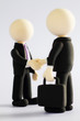 Ballhead handshake on white background10