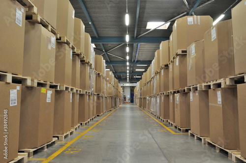 Photo: interior of a warehouse interior of a warehouse