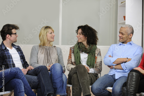 Photo: team building, group discussion or therapy team building, group discussion or therapy