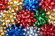 Gift bows red, gold, green, blue, silver