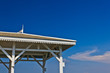 The roof of Asdang Pier with the blue sky