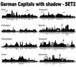 Skylines Germany, with Shadow - Set 2