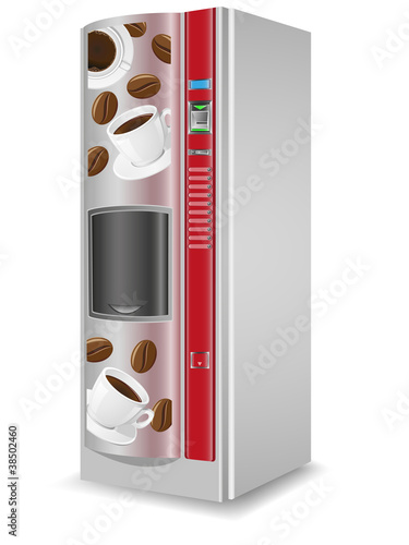 Vector: vending coffee is a machine vector illustration vending coffee is a machine vector illustration