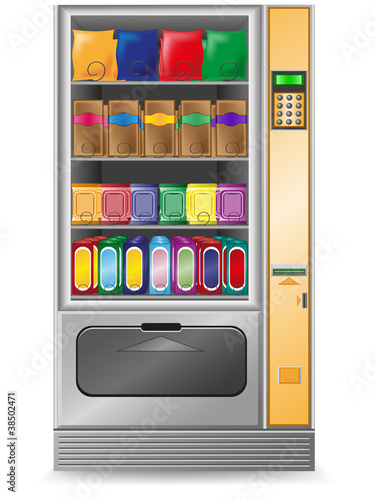 Vector: vending snack is a machine vector illustration vending snack is a machine vector illustration