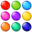 Glass Buttons colorful set