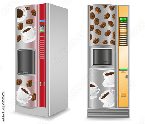 Vector: vending coffee is a machine vector illustration vending coffee is a machine vector illustration