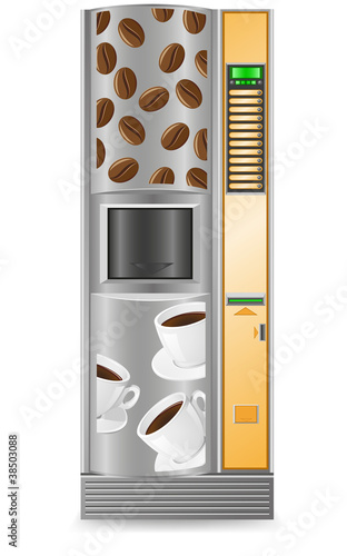 Vector: vending coffee is a machine vector illustration vending coffee is a machine vector illustration
