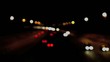 Motorway traffic  at night with blur
