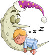 The boy sleeps