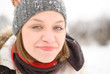 Girl's face in snow