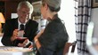 Mature woman receiving a gift; Full HD Photo JPEG