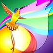 Colibri Sfondo Colori-Hummingbird Colors Background-Vector Colibri Sfondo Colori-Hummingbird Colors Background-Vector