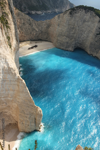 Foto: Top view of Navagio beach in Greece Top view of Navagio beach in Greece