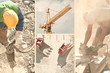 Construction site collage