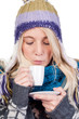 beautiful woman having cup of coffee