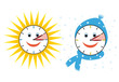 Vektor: Sommer und Winterzeit Sommer und Winterzeit