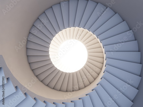 Illustration: Stair to the future. Stair to the future.