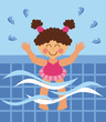 Girl in pool