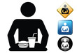 Self-service pictogram and signs