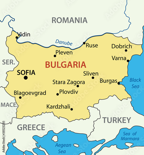 Vector: vector map - Republic of Bulgaria vector map - Republic of Bulgaria