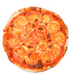 pizza on a white background