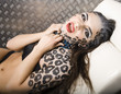 woman leopard