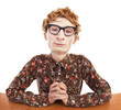 Serious nerdy guy
