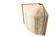 Photo: an open book on white background an open book on white background